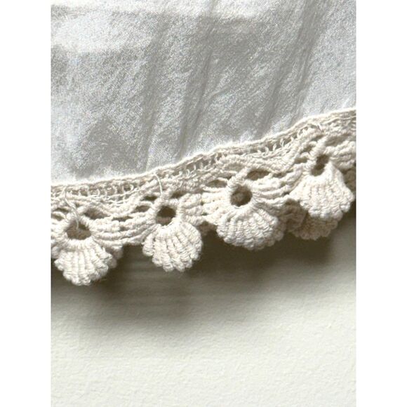 CARLA CONTI ITALY 100% Silk Fully Lined Tunic Crochet Trim, Sz L - Picture 2 of 10